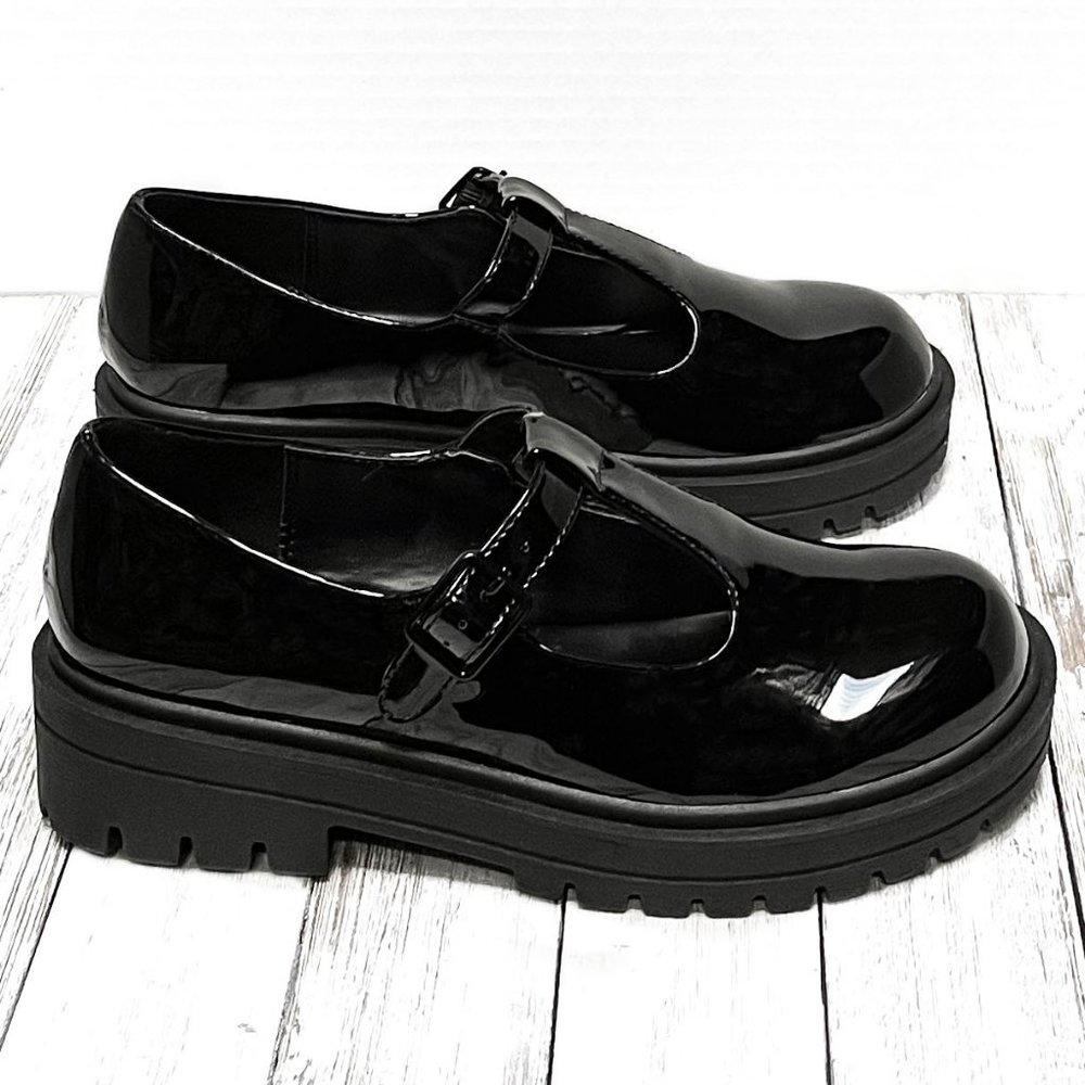 Black Patent Leather Women's Loafers